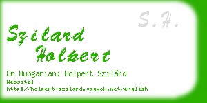 szilard holpert business card